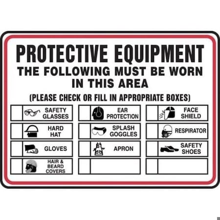Accuform SAFETY SIGN PROTECTIVE EQUIPMENT  MPPE537XV MPPE537XV